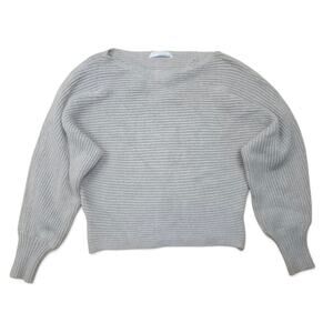 ANTHROPOLOGIE by Anthropologie Rib Knit Sweater Women's M Cropped Balloon Sleeve